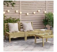 Garden sofa 63.5x63.5x62.5cm Solid pine natural impregnated modular seat set