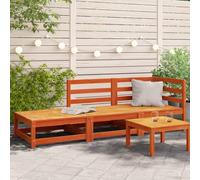 Garden Sofa 70x70x67 cm Solid Pine Wood Brown Modular Outdoor Seat for Patio