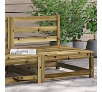 Garden Sofa Armless 70x70x67 cm Natural Pine Wood Outdoors Modular Slatted Seat