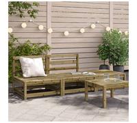 Garden sofa armless 70x70x67 cm solid pine wood natural impregnated modular set