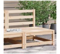 Garden sofa armless 70x70x67 cm solid pine wood natural modular seat patio set