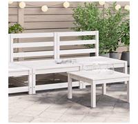 Garden sofa armless modular solid pine 70x70x67 cm White Pine with backrest set