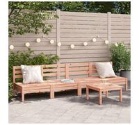 Garden Sofa Armless Natural Douglas Solid Pine 63.5x63.5x62.5 cm Modular Corner