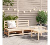 Garden Sofa Armless Solid Natural Pine 70x70x67 cm Modular Outdoor Seat Slatted