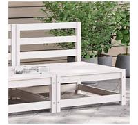 Garden sofa armless solid pine 70x70x67 cm white pine rustic slatted seat