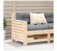 Garden sofa beige cushion pine wood 69x62x70.5cm foldable side table modular XL