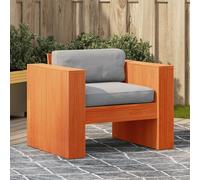 Garden sofa brown 79x60x62 cm solid pinewood outdoor armrest seat for garden