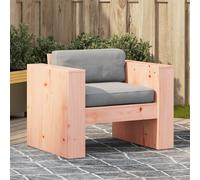 Garden Sofa Brown Solid Pinewood 79x60x62 cm Outdoor Single Seat Armrest XL