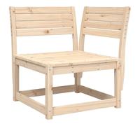 vidaXL Garden Sofa Corner Balcony Outdoor Sofa Chair White Solid Wood Pine