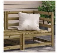 Garden Sofa Corner Solid Pine Wood Natural Impregnated 70x70x67 cm Modular Seat