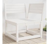 Garden Sofa Corner Solid Pine Wood White 73x73x78 cm Modular Outdoor Seat Single