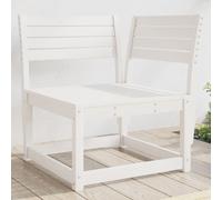 Garden Sofa Corner Solid Pine Wood White 73x73x78 cm Modular Outdoor Seat Single