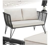 tectake Garden Sofa Sundo in Dark Grey | Size: 2 Seater TECTAKE Dark Grey 2 Seater
