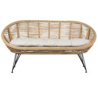 Garden Sofa MARATEA Rattan Natural 2 Seater