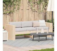 Garden Sofa Natural 185.5 x 60 x 62 cm Solid Pine Wood