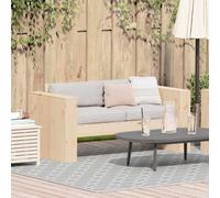 Garden Sofa Natural Solid Pine Wood Brown 134x60x62cm Weatherproof Patio