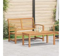 Garden Sofa Natural Solid Teak Wood 110x64x76.5cm Outdoor Bench 3-Seater