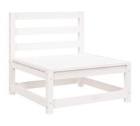 vidaXL Garden Middle Sofa White Solid Wood Pine
