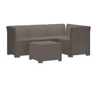 Garden Sofa Rattan Look PP Outdoor Contemporary Furniture Seating Patio vidaXL