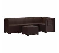 Garden Sofa Rattan Look PP Outdoor Furniture Modern Seating Backyard vidaXL