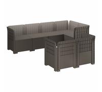 Garden Sofa Rattan Look PP Outdoor Patio Seating Modern Couch Balcony vidaXL