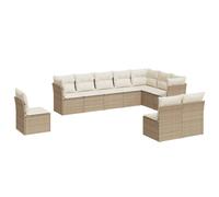 Garden Sofa Set 11 Piece with Cushions Outdoor Sofa Set Poly Rattan vidaXL