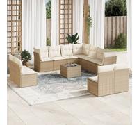 Garden Sofa Set 12 Piece with Cushions Outdoor Sofa Set Poly Rattan vidaXL