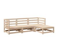 Garden Sofa Set 4 Piece Outdoor Sofa Set Corner Sofa Solid Wood Pine vidaXL