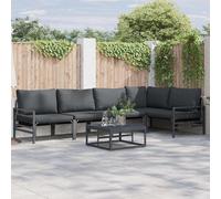 vidaXL Garden Sofa Set Anthracite Steel