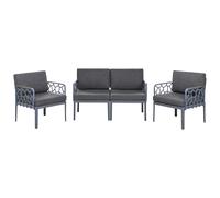 Garden Sofa Set 4 Seater ERICHE Dark Grey