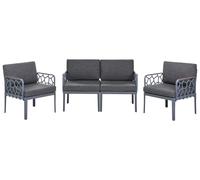 Garden Sofa Set 4 Seater ERICHE Dark Grey