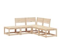 Garden Sofa Set 5 Piece Outdoor Sofa Set Corner Sofa Solid Wood Pine vidaXL