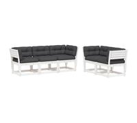 Garden Sofa Set 5 Piece Outdoor Sofa Set Corner Sofa Solid Wood Pine vidaXL