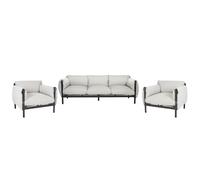 Beliani Garden Sofa Set 5 Seater Esperia Grey Metal