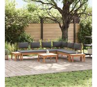 Garden Sofa Set Poly Rattan and Powder-Coated Steel Outdoor Seating vidaXL