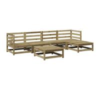 Garden Sofa Set 6 Piece Outdoor Sofa Set Corner Sofa Solid Wood Pine vidaXL