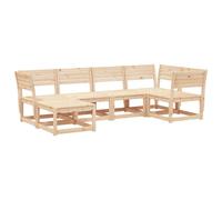 Garden Sofa Set 6 Piece Outdoor Sofa Set Corner Sofa Solid Wood Pine vidaXL