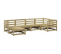 Garden Sofa Set 6 Piece Outdoor Sofa Set Corner Sofa Solid Wood Pine vidaXL