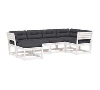 Garden Sofa Set 6 Piece Outdoor Sofa Set Corner Sofa Solid Wood Pine vidaXL