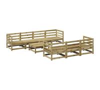 Garden Sofa Set 8 Piece Outdoor Sofa Set Corner Sofa Solid Wood Pine vidaXL