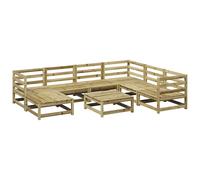 Garden Sofa Set 8 Piece Outdoor Sofa Set Corner Sofa Solid Wood Pine vidaXL