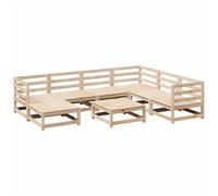 Garden Sofa Set 8 Piece Outdoor Sofa Set Corner Sofa Solid Wood Pine vidaXL