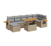 Garden Sofa Set 8 Piece with Cushions Outdoor Sofa Set Poly Rattan vidaXL