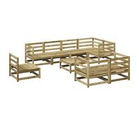 vidaXL 9 Piece Garden Sofa Set Impregnated Wood Pine