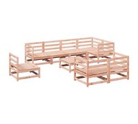 Garden Sofa Set 9 Piece Outdoor Sofa Set Corner Sofa Solid Wood Pine vidaXL