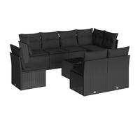 Garden Sofa Set 9 Piece with Cushions Outdoor Sofa Set Poly Rattan vidaXL