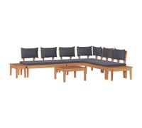 Garden Sofa Set Poly Rattan and Powder-Coated Steel Outdoor Seating vidaXL