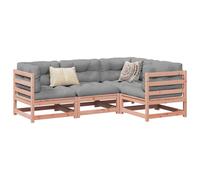 Garden sofa set natural douglas fir 4pc modular outdoor 70x70x67 cm solid 4pcs.