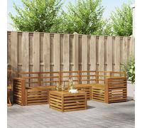 Garden Sofa Set Natural Solid Acacia Wood 59x59x37cm Slatted Modular Corner Set