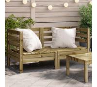 vidaXL Garden Sofas Armless 2 pcs Solid Wood Douglas